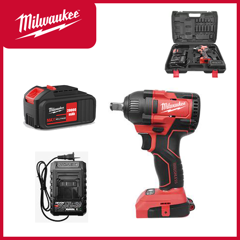 【Milwaukee 】24V (sukimo momentas 2000 N.M + greitis 12 000 aps./min + 20 000 mA baterija) veikia iki 12 valandų